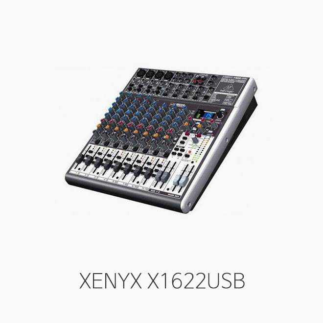 베링거] XENYX X1622USB, 오디오믹서/ 마이크 4채널 입력/ 스테레오 4채널 입력/ 24비트 멀티이팩터, USB  오디오인터페이스 내장 - 사운드파워