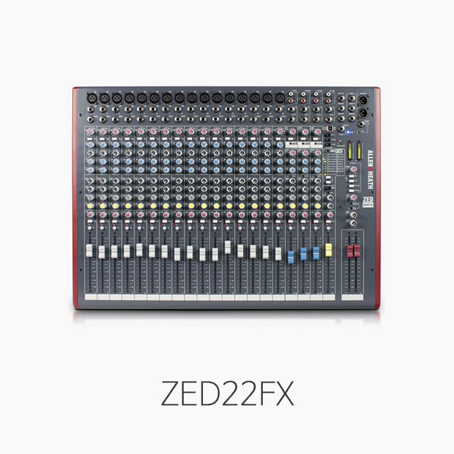 [Allen&amp;Heath] ZED22FX, 라이브 &amp; 레코딩용 다목적 믹서/ USB포트/ FX기능 내장