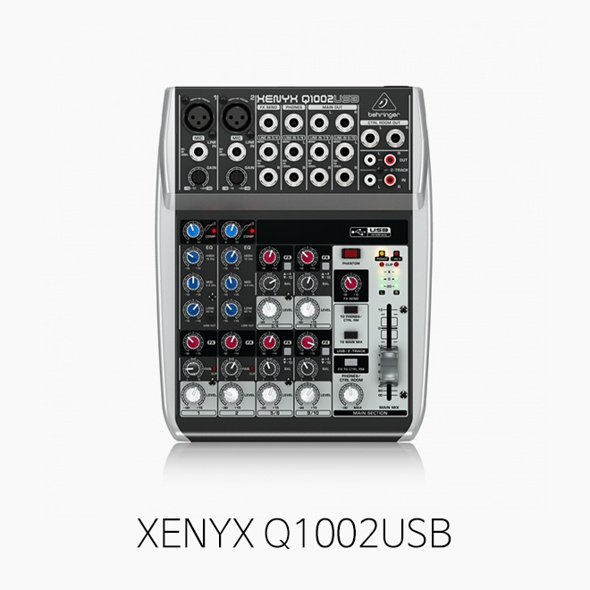 [베링거] XENYX Q1002USB, 아날로그 오디오믹서/ 10입력 2버스/ 콤프/ 오디오인터페이스