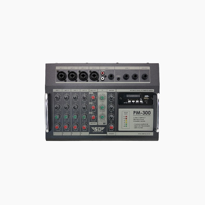 SOUND DRIVE PM-300 6채널 컴팩트 파워드 믹서