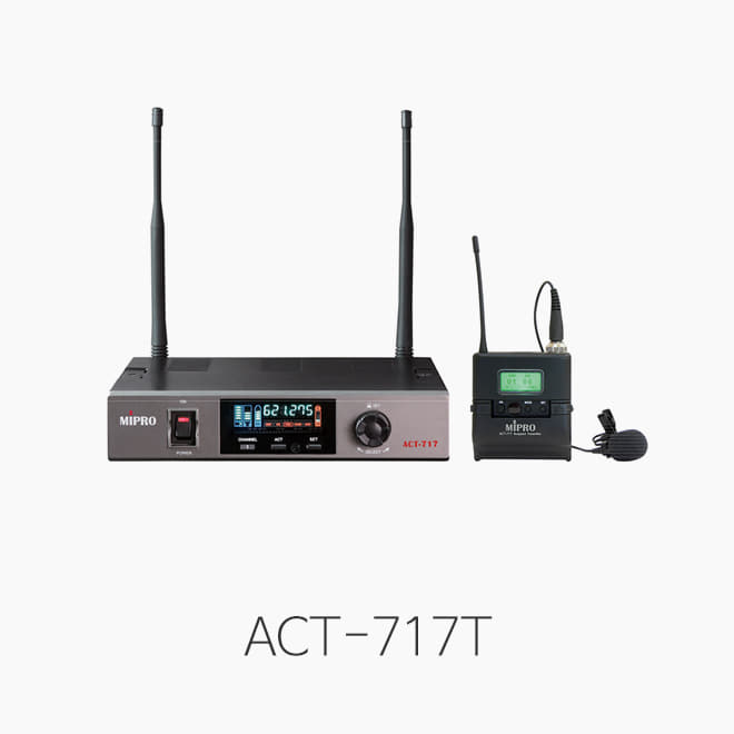 [MIPRO] ACT-717T, 프로페셔널 1채널 무선시스템/ 핀마이크 세트/ 900MHz