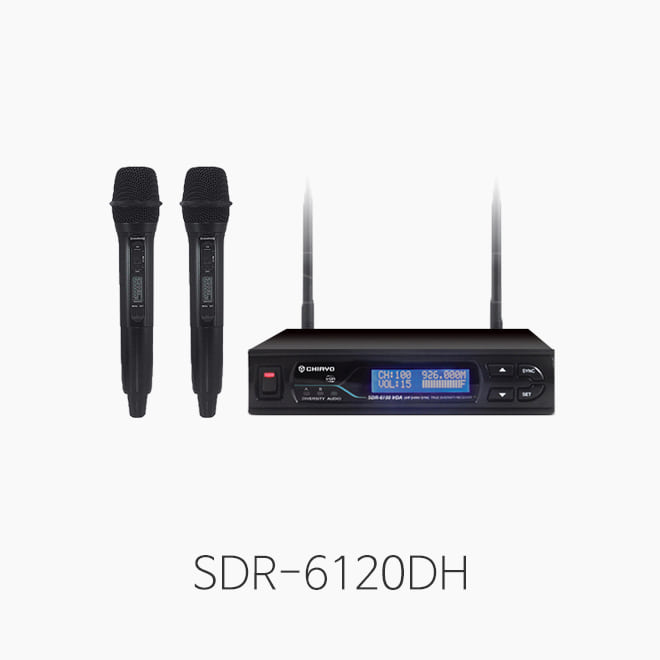 [CHIAYO] SDR-6120DH 2채널 무선 핸드마이크 시스템