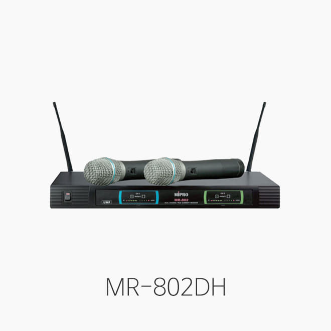 [MIPRO] MR-802DH, 2채널 무선핸드마이크 시스템/ 900MHz 대역