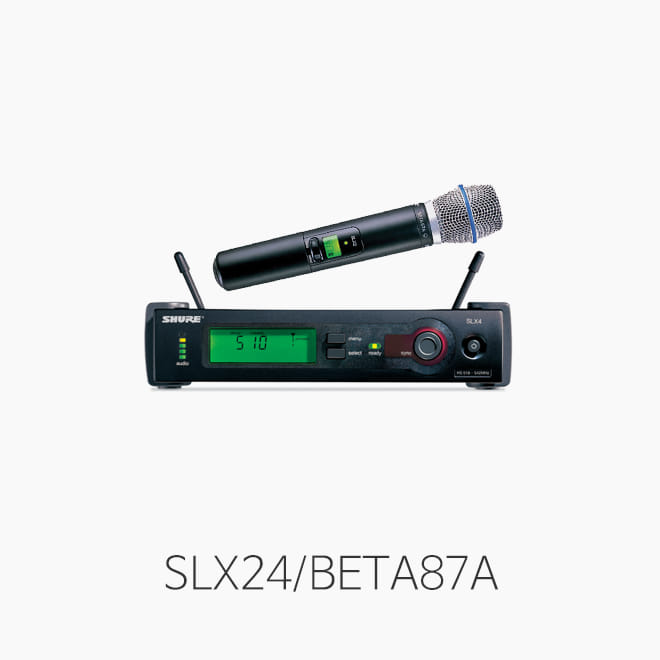 [SHURE] SLX24/Beta87A, 무선 핸드마이크 시스템