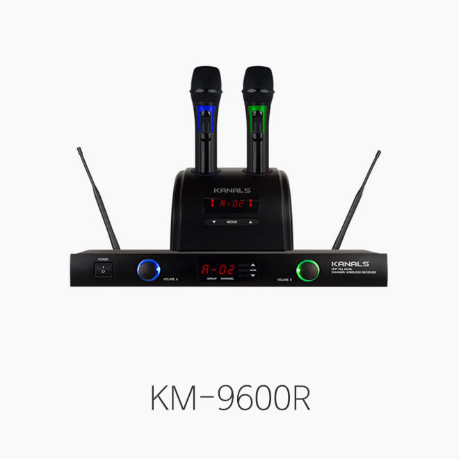 [KANALS] KM-9600R, 2채널 충전식 무선마이크