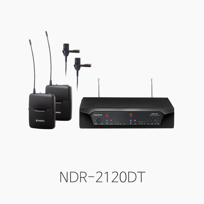 [CHIAYO] NDR-2120DT 2채널 무선 벨트마이크 시스템