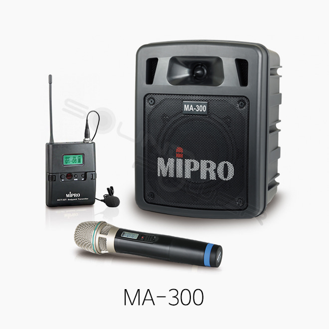 [MIPRO] 미프로 MA-300, 휴대용 PA 무선앰프/ 블루투스, USB 플레이어 내장