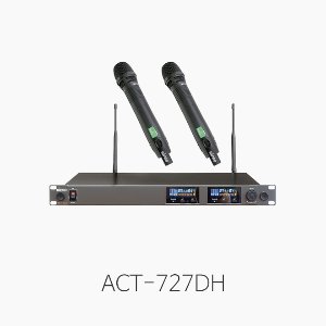[MIPRO] ACT-727DH, 프로페셔널 2채널 무선시스템/ 듀얼 핀마이크 세트/ 900MHz