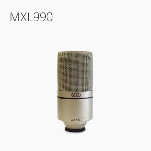 [MXL] MXL990, 콘덴서마이크/ 보컬/스튜디오/녹음/악기용 마이크/쇽마운트, 프라스틱케이스 포함 (MXL-990)