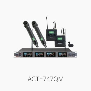 [MIPRO] ACT-747QM, 프로페셔널 4채널 무선시스템/ 쿼드 핸드&amp;핀마이크 세트/ 900MHz