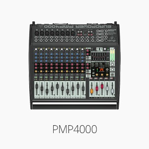 [베링거] PMP4000. 파워드믹서/ 마이크 8채널 스테레오 4채널 입력