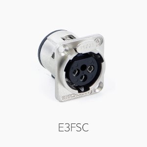 [스위치크래프트] E3FSC 샤시용 XLR 커넥터(암)/ 정사각