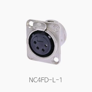 [뉴트릭] NC4FD-L-1, 판넬용 4핀 XLR 커넥터(암)