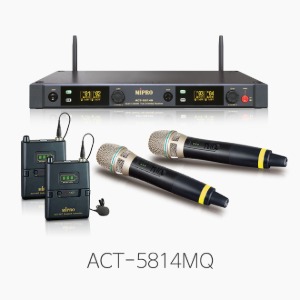[MIPRO] ACT-5814MQ 쿼드채널 디지털 무선마이크 세트/ 5.8GHz