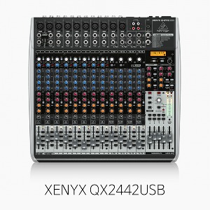 [베링거] XENYX QX2442USB, 아날로그 오디오믹서/ 24입력 4/2버스/ FX/ 콤프/ 무선MIC옵션/ 오디오인터페이스