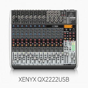 [베링거] XENYX QX2222USB, 아날로그 오디오믹서/ 22입력 3/2버스/ FX/ 콤프/ 무선MIC옵션/ 오디오인터페이스