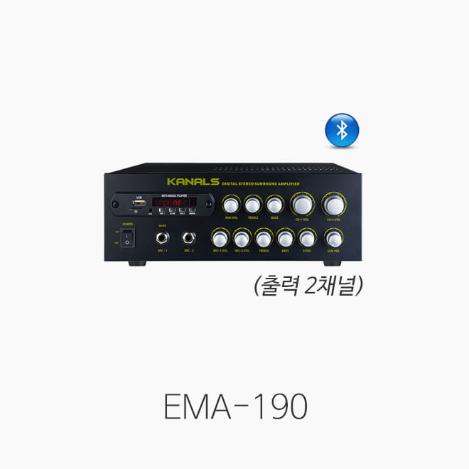 [KANALS] EMA-190 컴팩트 믹싱앰프/ 출력 2채널 180W