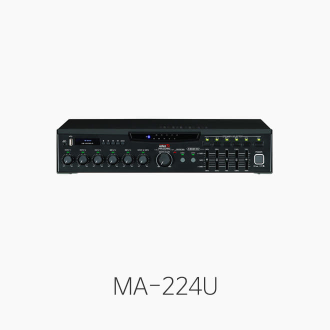 [인터엠] MA-224U/ USB MP3 플레이어 내장 PA앰프/ 정격출력 240W/ 재고보유