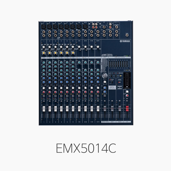 [YAMAHA] EMX5014C, 파워드 믹서/ 마이크 8채널 입력/ 스테레오(마이크2채널포함) 4채널 입력/ 4옴 500W+500W/ 멀티이펙터 (EMX5014)