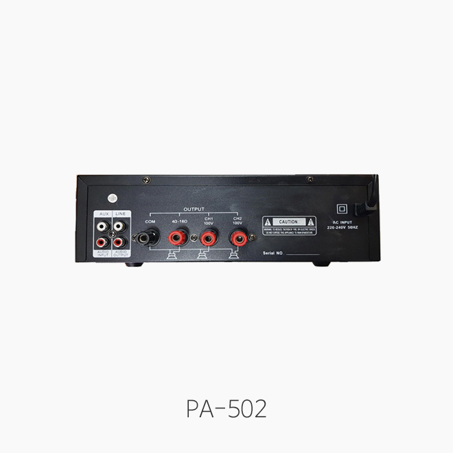 [E&amp;W] PA-502 미니앰프/ 2채널 하이로우 겸용/ 50W