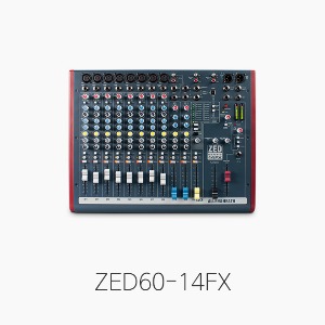 [Allen&amp;Heath] ZED60-14FX, 라이브 &amp; 레코딩용 다목적 믹서/ USB포트/ FX기능 내장