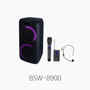 [KANALS] BSW-8900 충전식 앰프/ 블루투스 USB 내장/ 무선마이크 2개/ 최대 400W